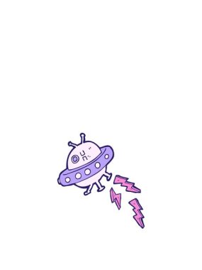 UFO çizgi filminin animasyonunu genişletiyorum.