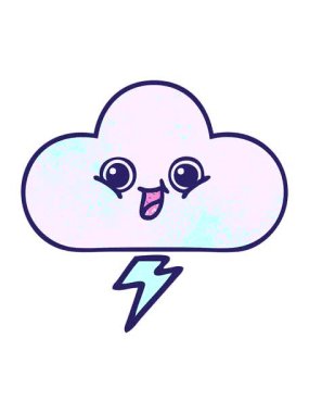 Bir fırtına bulutunun eski grunge dokusunun titreşimli animasyonu