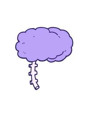 Beyin karikatürünün titreşimli animasyonu