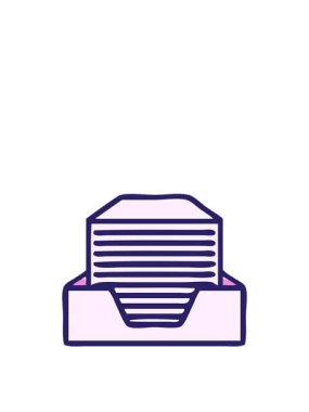 Yığılmış kağıtların gölgeli çizgi filmlerinin yükselişi ve yüzdürülmesi