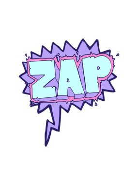 Serbest konuşma baloncuğu zap sembolünün ışık efekti animasyonu