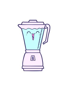 Çizgi film yemek işlemcisi tasarımının hareketli animasyonu