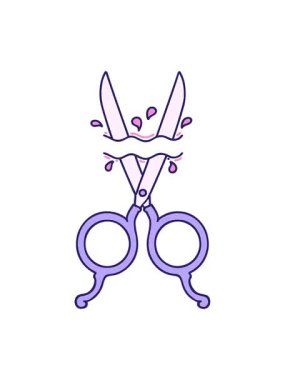 Berber makasının pixelize etkisi canlandırması