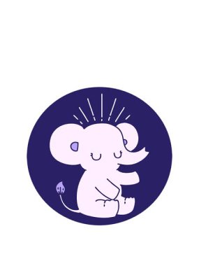 Dövme stili sevimli filin animasyonunu genişletiyorum.