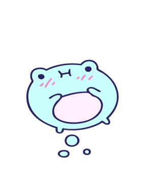 Tatlı bir kurbağanın hareketli çizgi filmi.