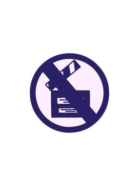 Yönlendirme Yasağı işaretinin tatlı çizgi filminin bölünme etkisi