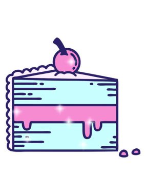 Bir dövmenin geleneksel bir dilim pasta şeklinde simleme etkisi.