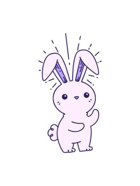 şirin bir tavşanın canlandırmasını bob ve duraklat