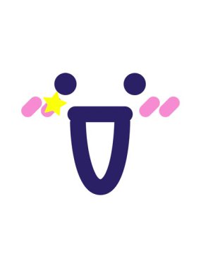 Parlayan yıldızlar çılgın mutlu yüz ikonunun animasyonunu etkiler.