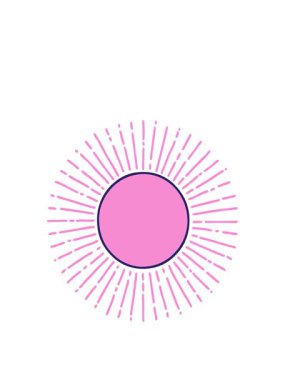 Dövme şeklindeki güneş görüntüsünü büyütüyor