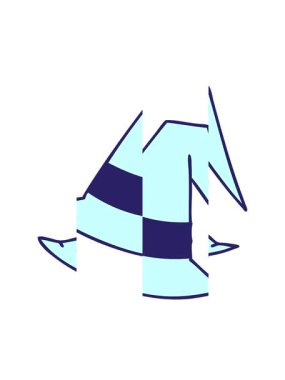 Ürkütücü cadı şapkası tasarımının bölünmüş hareket animasyonu