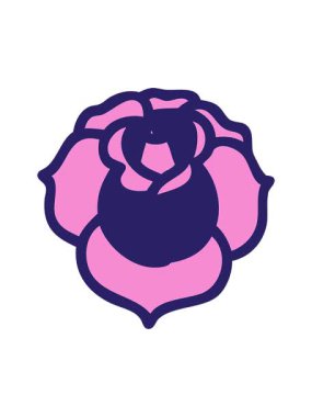 Dövme stili dekoratif çiçek çiziminin hareketli animasyonu