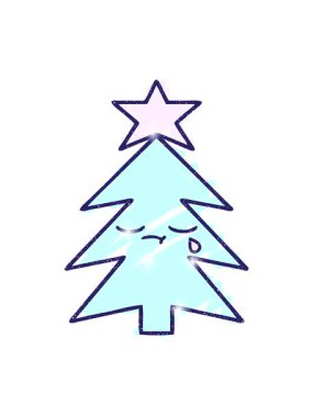 Noel Ağacı Tebeşir eskizinin ışıltı etkisi