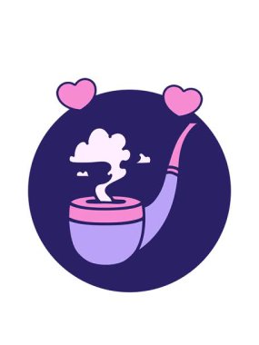 dönen kalpler sigara içenlerin çizgi film elementlerinin animasyonu