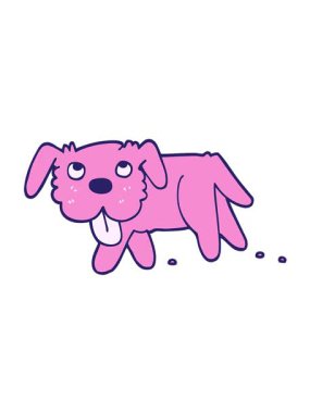 Çizgi film tarzı mutlu köpeğin hareketli animasyonunu oynat