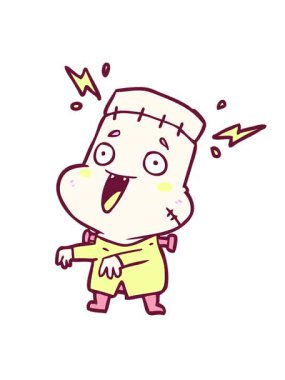 Titreşimli hareket çizgi film ölümsüz yaratılış adamı parlak renkli