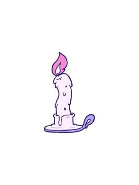 Ürkütücü eski mum çizgi filminin gösterişli satış animasyonu