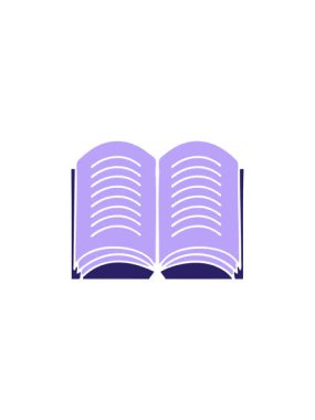 Açık bir kitap simgesinin düz sembolünün satış flaş animasyonu