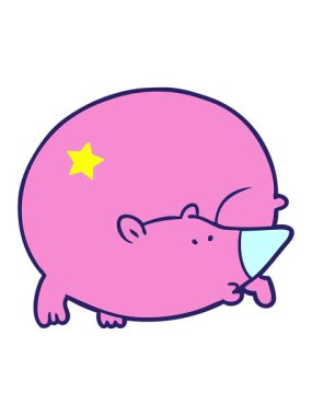 Parlayan yıldızlar neon renkli oyuncak ayının animasyonunu etkiler.