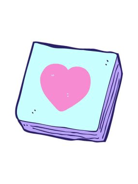 Titreşimli hareket çizgi film aşk kalp not defterinin animasyonu
