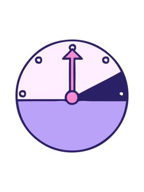 Hız göstergesinin sevimli çizgi filminin titreyen hareketli animasyonu