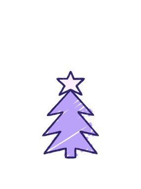 Noel Ağacı Tebeşir görüntüsünün yükselişi ve yüzüşü