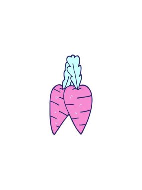 karikatür karikatür karalama organik havuçların gösterişli satış animasyonu