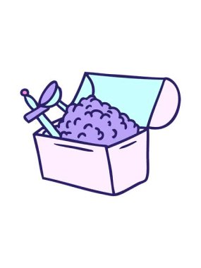 Bir hazine sandığının karikatürü çizilmiş el animasyonunun basıncını yükseltmek