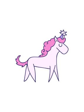 el çizimi tek boynuzlu atın radyoaktif parlayan animasyonu