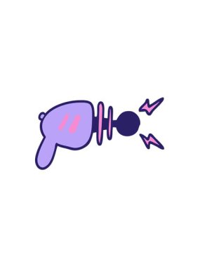 Karikatür ışın tabancasının titreşimli hareketi