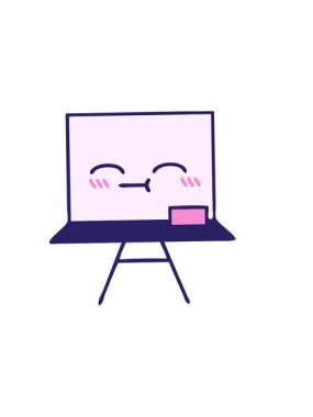 Beyaz bir karikatürün yatay titreşimli animasyonu