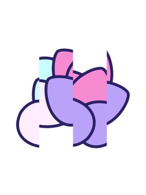 Basit paskalya yumurtası tasarımının bölünen hareketli animasyonu