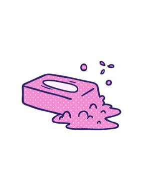 Kabarcıklı sabun karalaması çizilmiş el çiziminin hareketli animasyonu