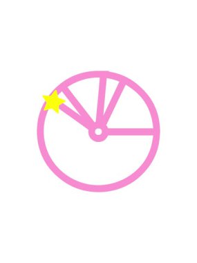 Parıldayan yıldızlar pasta grafiği simgesinin canlandırmasını etkiler