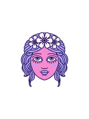 Çiçek tacıyla birlikte yüz animasyonu satışı