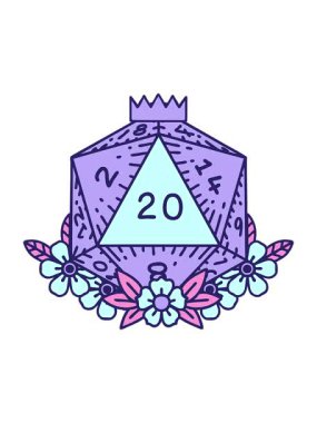 Doğal 20 zarın ışık efekti animasyonu