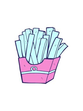 Patates kızartmasının hareketli animasyonu