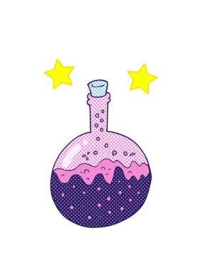 dönen yıldızların serbest çizim kimyasalları animasyonu