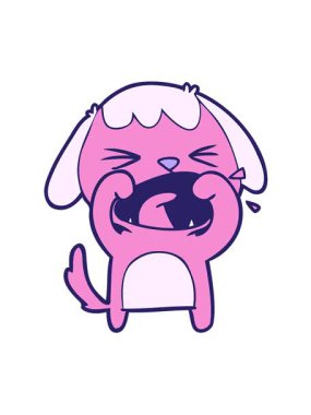 Karikatür köpek havlaması dizaynının titreşimli animasyonu