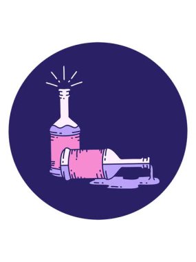 Dövme stili bira şişelerinin hareketli animasyonu