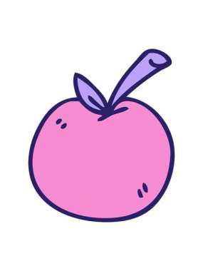 Elle çizilmiş çizgi film elmasının parlak ışık efekti