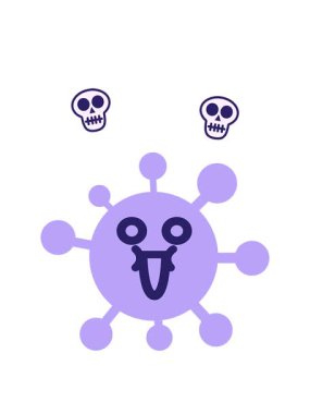 Kafatasını döndüren mutlu boş virüsün animasyonu