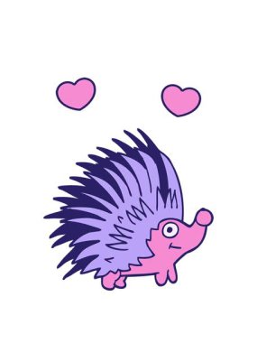 dönen kalpler çizgi film animasyonu dikenli kirpi karalaması