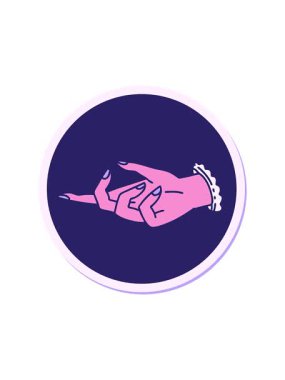 Yapıştırma çizgi filminin dikkat çekici animasyonu geleneksel bir el.