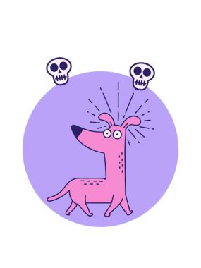 Dövme stili bir köpeğin kafatası animasyonu şaşırtıcıydı.