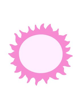 Güneş karalaması çiziminin basınçlı animasyonu