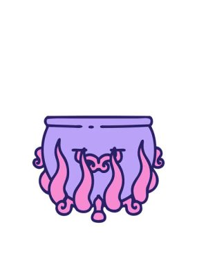 Yanmış bir kazanın ikonik dövme stili görüntüsünü büyütüyor