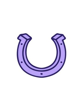 bir at nalı karikatürünün radyoaktif parlak animasyonu