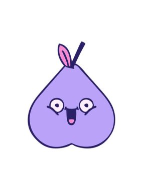 basınçlı yeşil armut çiziminin çizgi film animasyonu