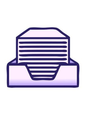 Ofis kağıtlarının gölgeli çizgi filmlerinin hareketli animasyonları